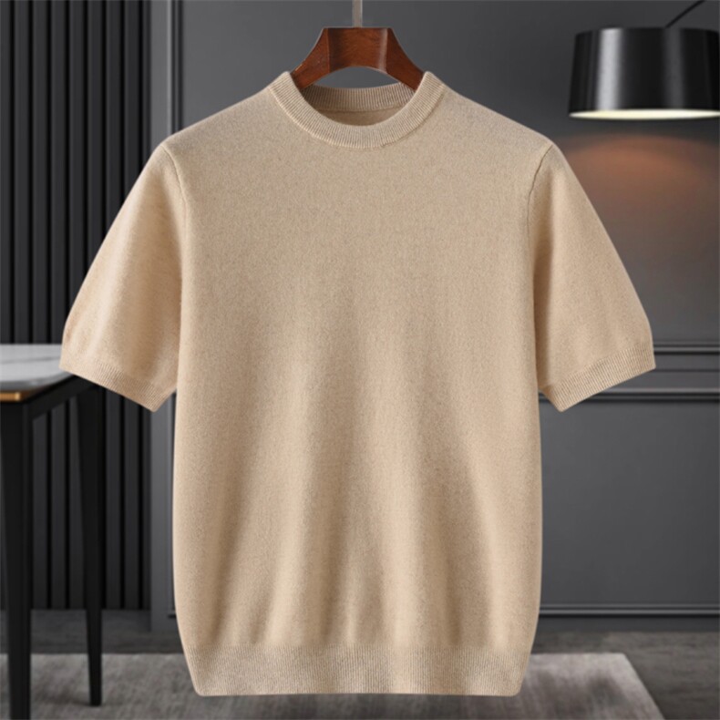 2025年秋季圆领宽松型短袖青春流行男款，男装T恤，贵皇羊绒四店