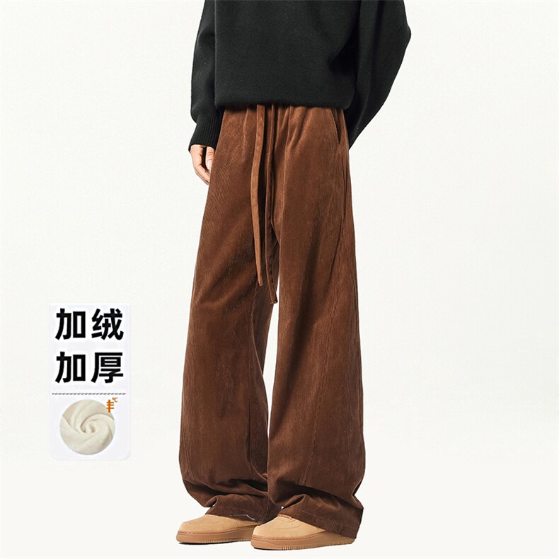 B258-K2581-P45控68加绒55控78灯芯绒弯刀裤65%棉35%聚酯纤维,男装休闲裤,电商B258
