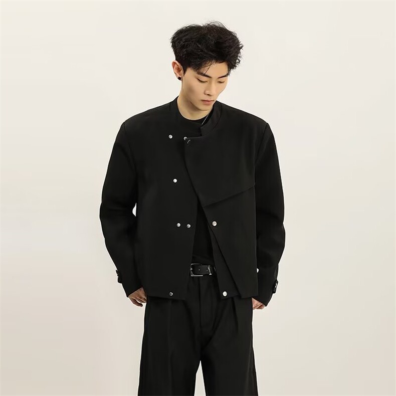 新中式西服男宽松百搭帅气韩版潮流2025夏季ins外套W6551-P68,男装西服,星座412-1