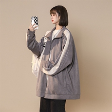 麂皮绒夹克男宽松落肩宽松上衣外套JK730-P70，男装夹克，星座1204-3