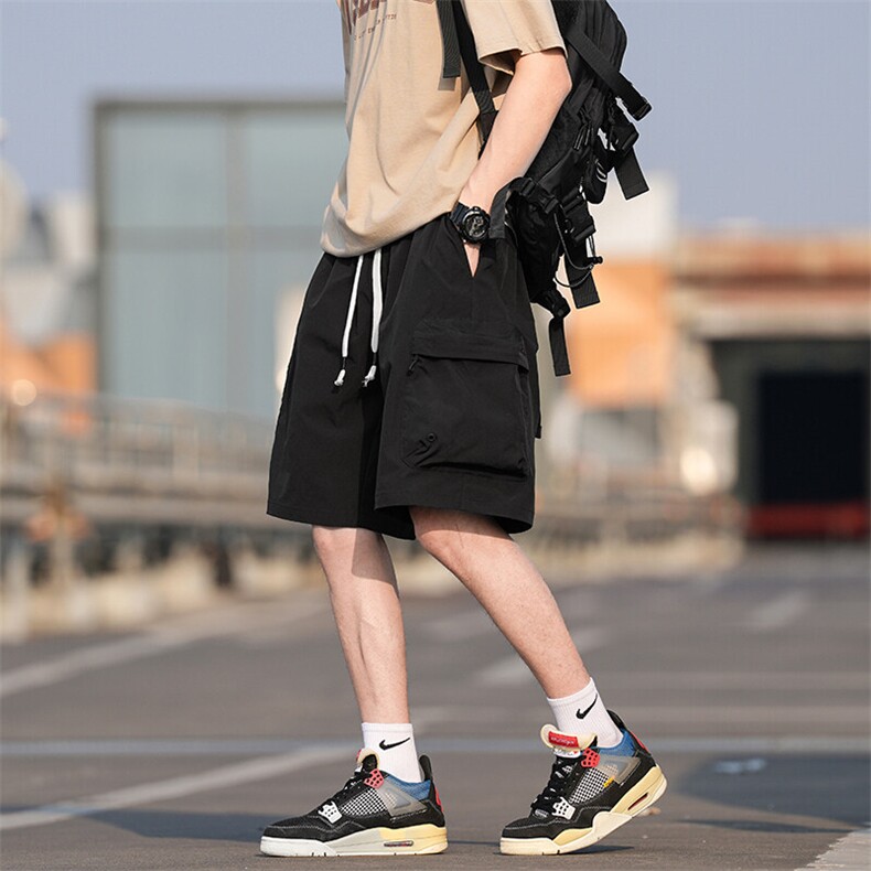 Z5066男士新款夏季松紧腰短裤中腰时尚休闲五分裤男图片