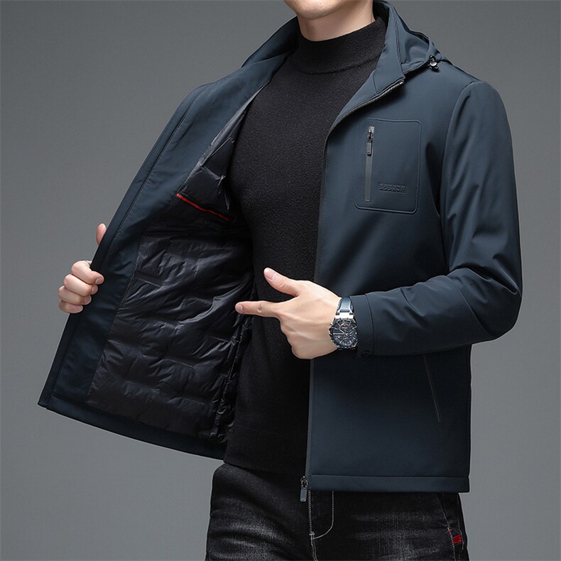 2023新款冬季羽绒服中年男装可脱卸帽休闲爸爸装上衣厚款保暖外套,男装羽绒服,电商B212（原钱塘6029）