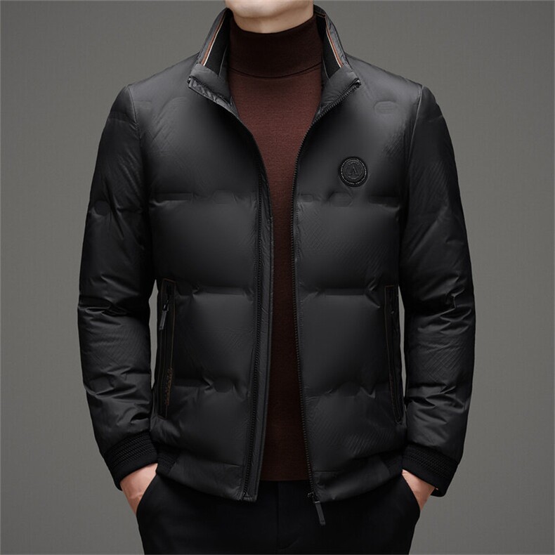 2025新款男士立领羽绒服中青年冬季短款保暖防寒羽绒服外套男装图片
