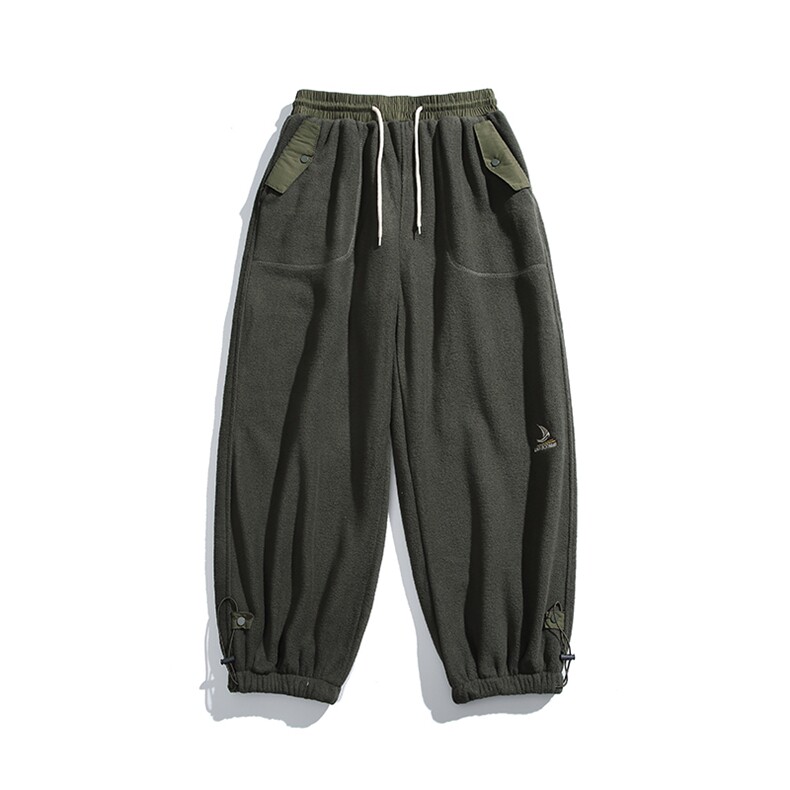 2025冬季新款男装日系宽松加绒加厚运动休闲棉裤束脚卫裤P958-F76,男装休闲裤,电商A101（原外27）