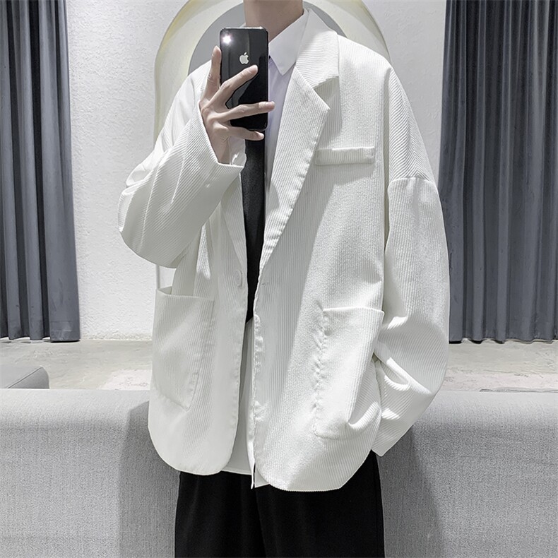 冬装现货男装宽松休闲西装外套灯芯绒港风上衣DM09-P65,男装西服套装,电商D321-1