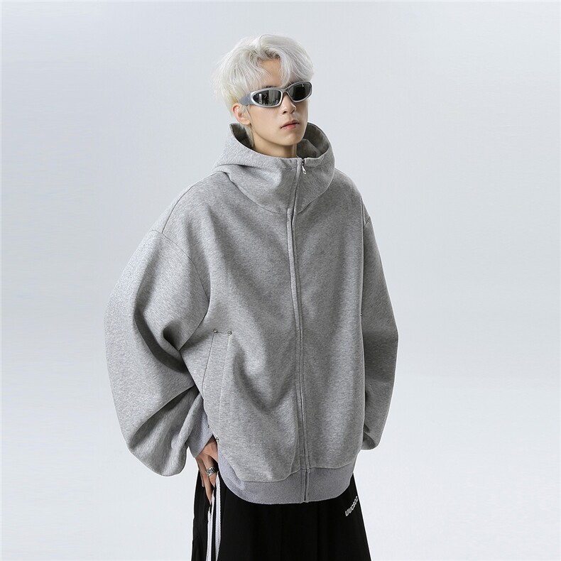 秋冬美式复古街头高级感廓形连帽开始卫衣外套女JK708-P78,女装短外套,电商C307