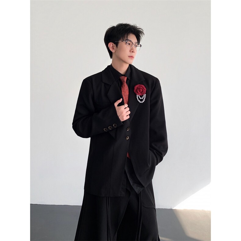 25秋冬新中式 男士解构西服外套xz191-p128图片