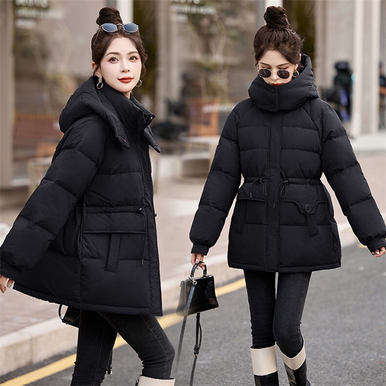 冬季新款羽绒服2025年百搭显瘦小个子白鸭绒冬天连帽女士保暖外套,女装羽绒服,蓝朵琳