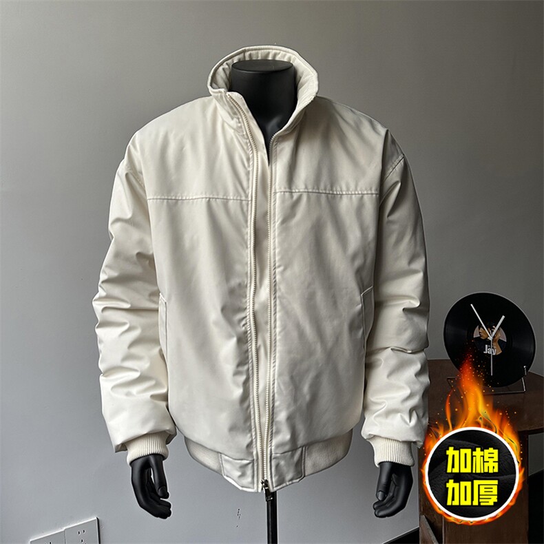 现货秋冬季美拉德立领飞行立领夹克boxy廓形棉衣高街加厚加棉外套，男装夹克，电商A486-1