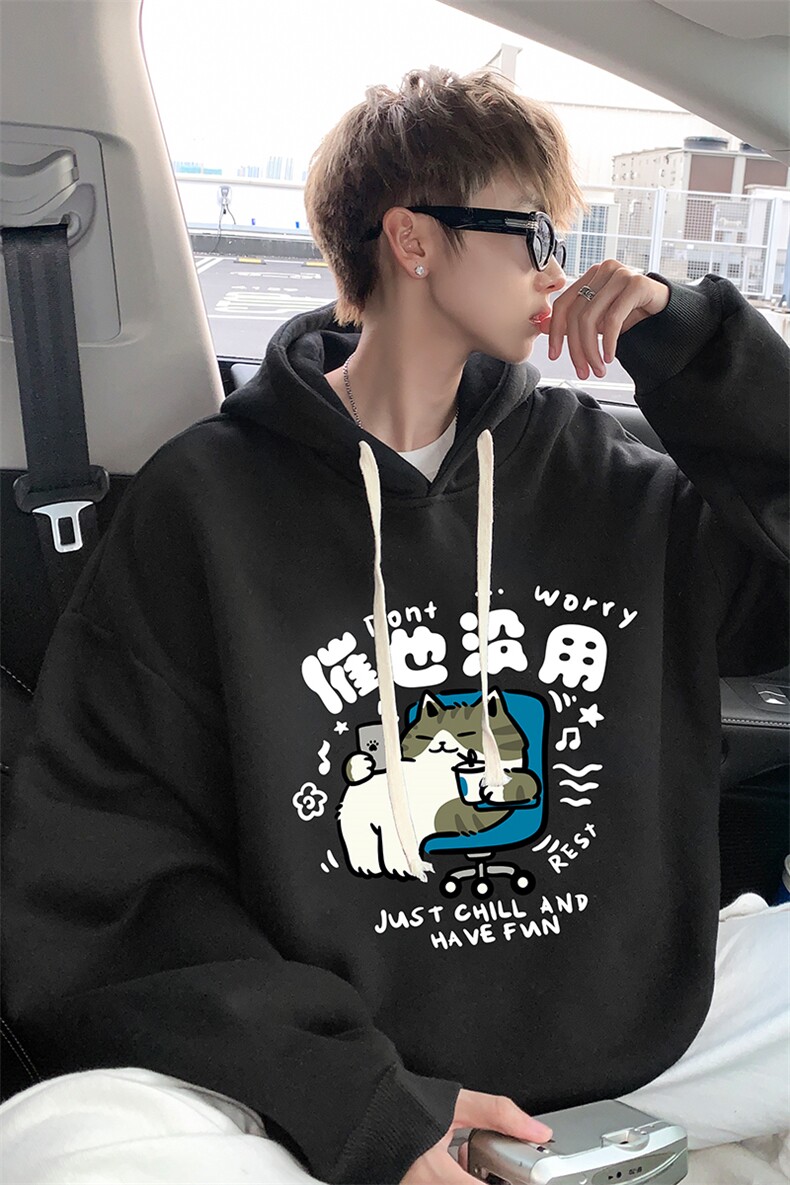 8XL连帽卫衣男大码胖子帽衫大号运动服WY2403-P35加绒款-P40,男装卫衣,电商A040