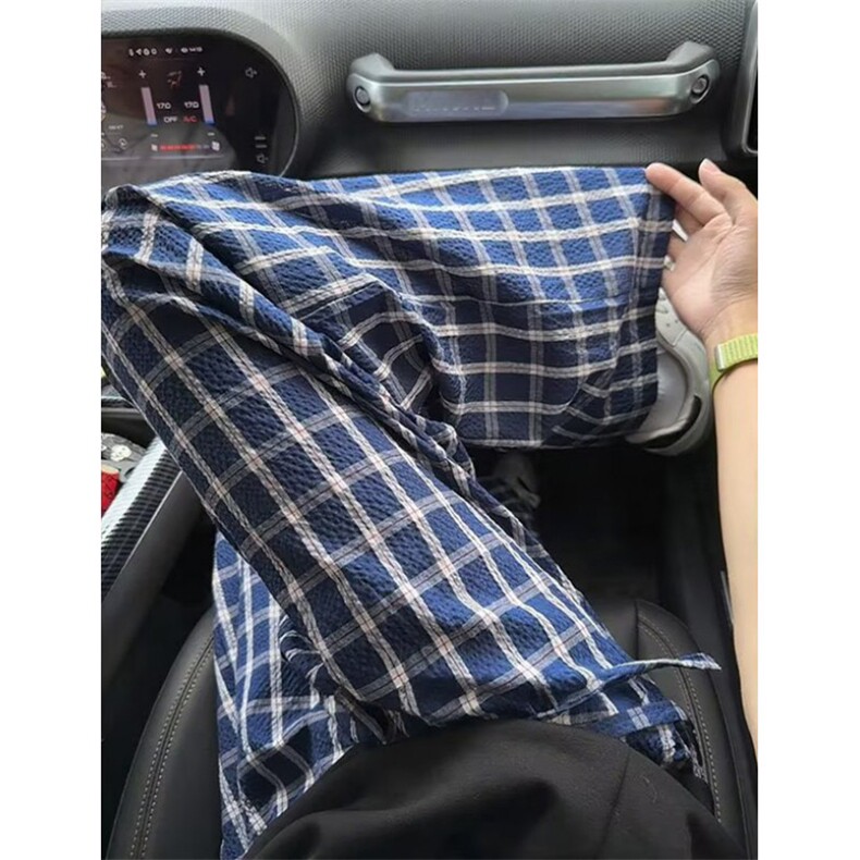 格子休闲西裤男女2025新款cleanfit高街宽松百搭裤子KZ104,男装西裤,星座1116A（原606A-3）
