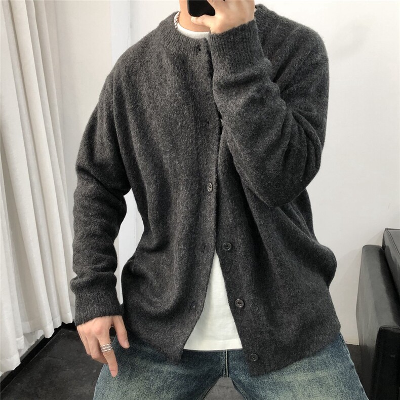 Cleanfit复古百搭松弛感开衫毛衣慵懒风软糯毛衣外套冬MZ827-P55,男装针织衫/毛衣,星座412-3