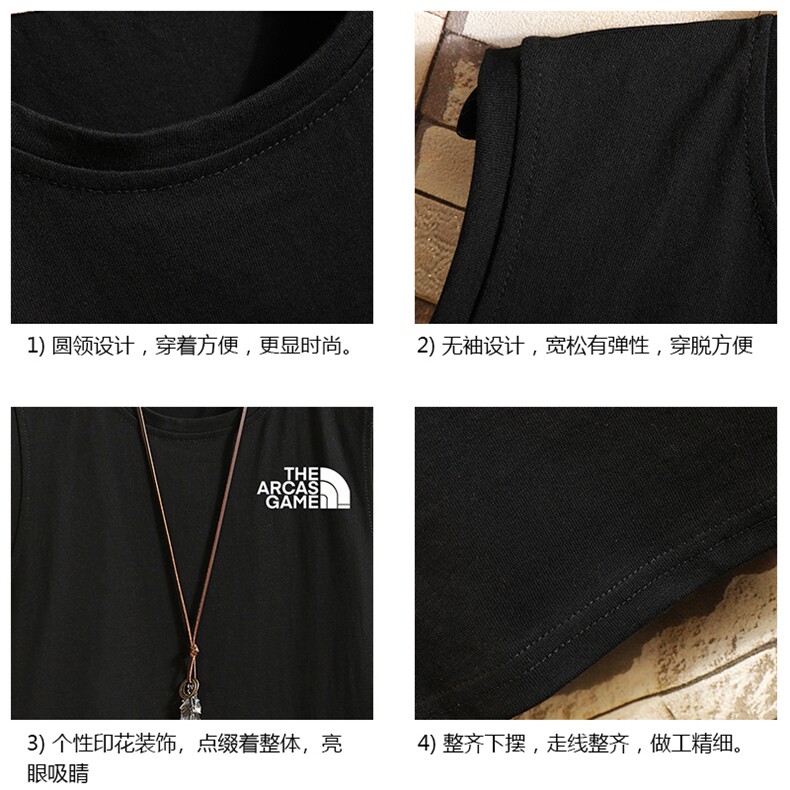 BX25232-P20港风运动汗背心男大码汗衫男无袖T恤男砖墙,男装T恤,电商A040A