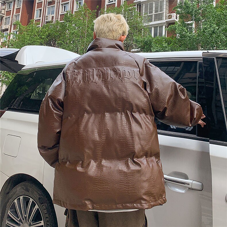 港风鳄鱼纹钢印字母设计棉衣男MY77093P120控168抖音控198,男装棉衣,星座226-1