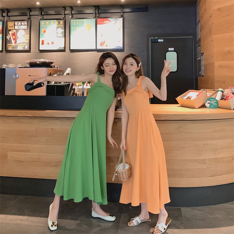 现货加购8天丝垂感非常好牛油果绿吊带1318A-D05,女装背心吊带,西子