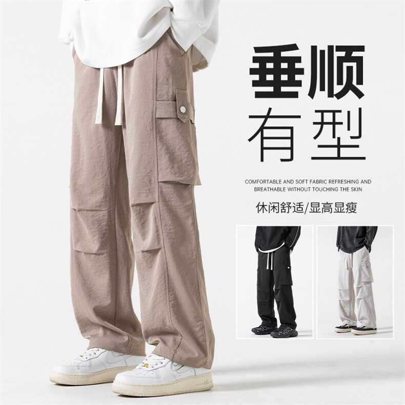 春季新款工装裤男款美式潮牌直筒阔腿裤子宽松休闲长裤K515-P48图片