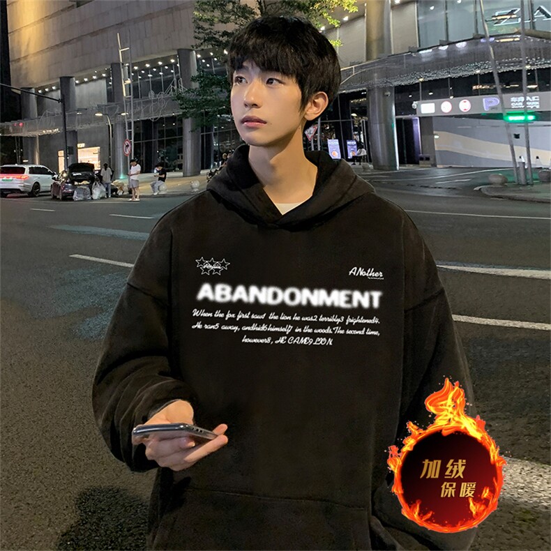 直播品质500克重磅美式做旧水洗卫衣SL1509-常规特P55加绒特P65,男装卫衣,电商A486