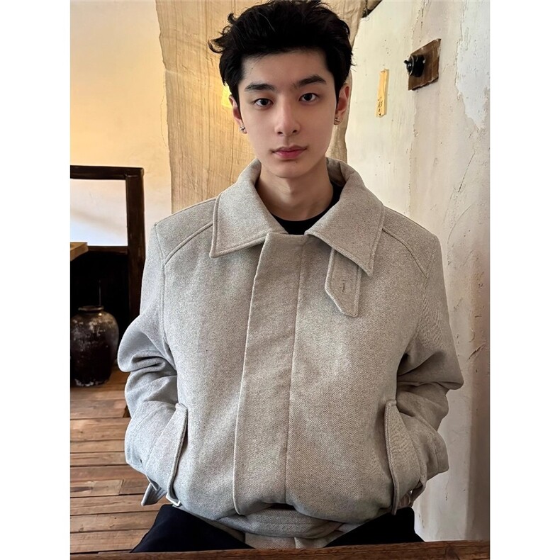 美式vintage棒球服外套男春秋新款宽松拼接飞行员夹克,男装夹克,星座506A