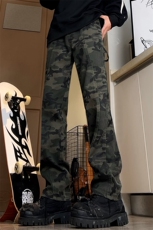 B221美式ins高街暗黑小众修身微喇迷彩牛仔裤LK24366-特P36控68，男装牛仔裤，电商B221