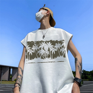 量大优供视频 得物直播品220克夏季麂皮绒背心无袖T恤BJ186图片