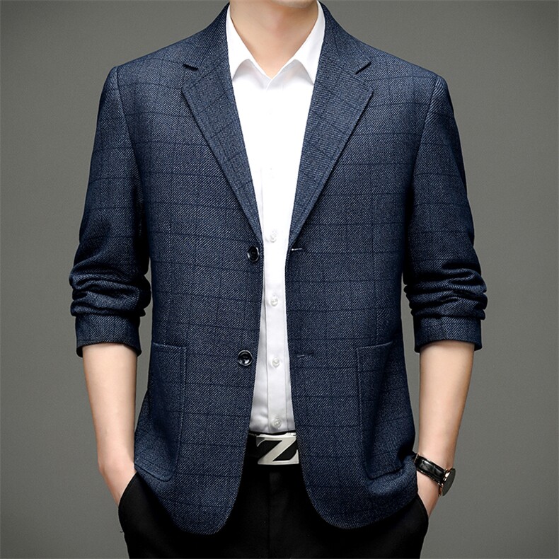 AWG-3钱塘2020-3中年男士时尚休闲商务春秋薄款西服外套货稳P127,男装西服,钱塘207-3