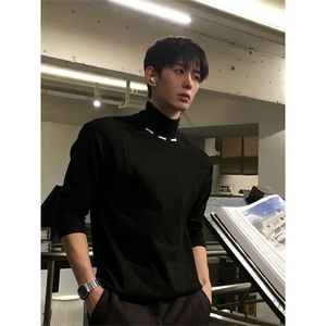 [网图]德绒打底衫订标半高领美式宽松卫衣男 DD53088-TP1939图片