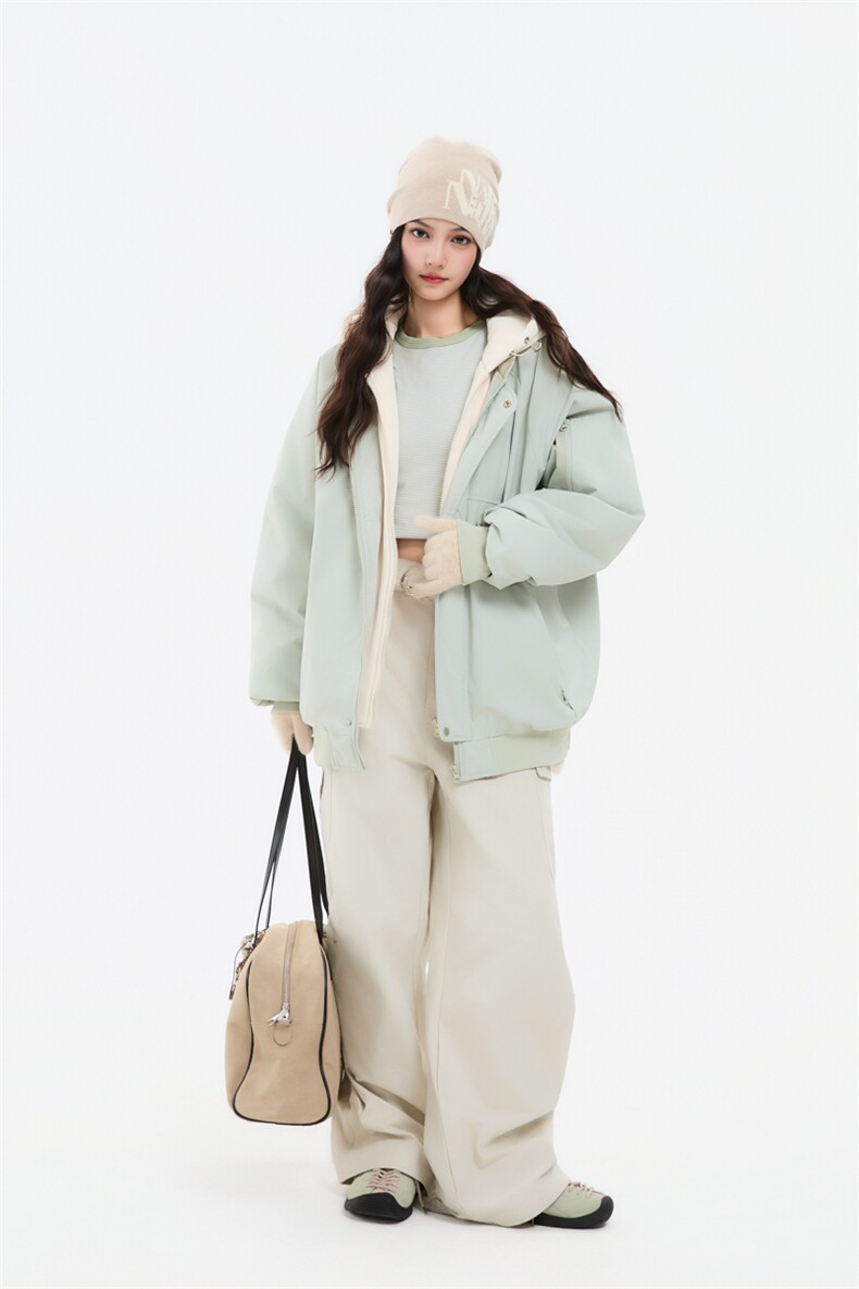 !潮流冬季连帽拉链加绒加厚棉衣情侣撞色棉服外套MY5567-P78,男装棉衣,星座610B-1