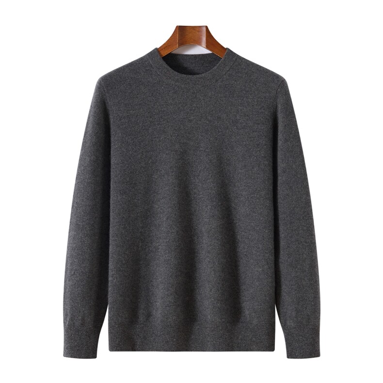 2025年秋季青春流行时尚百搭通勤简约休闲男士加厚圆领，男装羊绒套衫，玖雪绒羊绒