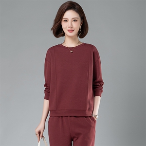 时尚百搭宽松显瘦长袖卫衣套装女春秋季新款休闲运动服两件套图片