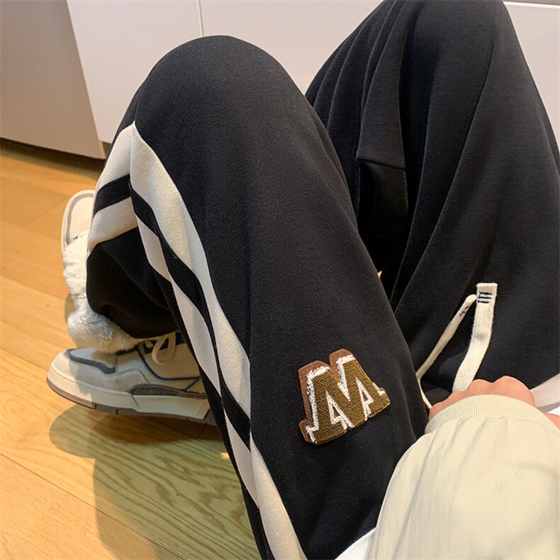 主推休闲裤男加绒加厚宽松阔腿束脚裤416B-KLJ309-P60限78,男装休闲裤,星座416B-1