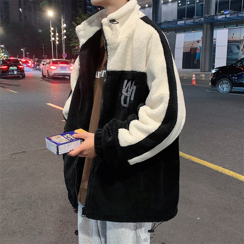 冬季学生加绒加厚羊羔绒棉衣保暖棉服外套男士 8853-P115控价138图片