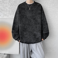 8XL-M美式复古街头风圆领卫衣男特大码上衣套头打底衫WY11P50控68，男装卫衣，电商D206-1