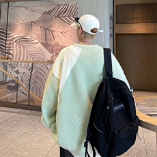慵懒风毛衣男秋冬新款圆领情侣宽松高级感打底衫毛线衣MY7003-P53，男装针织衫/毛衣，星座308B-1