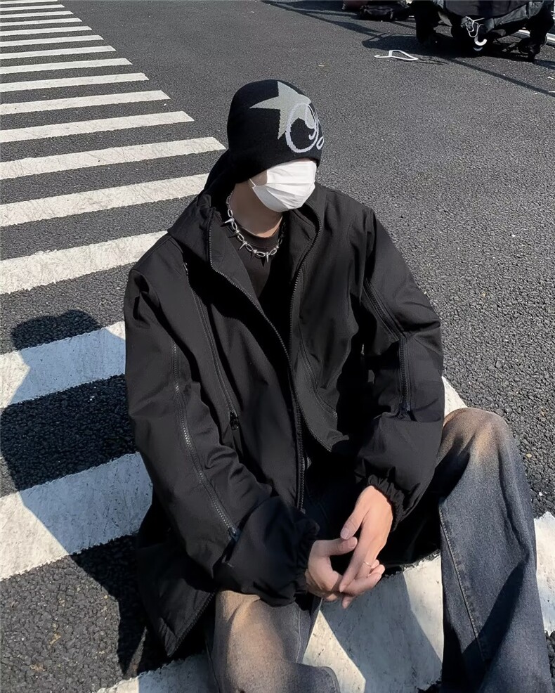 冲锋衣外套男春秋季2024新款潮牌机能工装高级感衣服夹克M75,男装夹克,星座1116A-1（原606A）