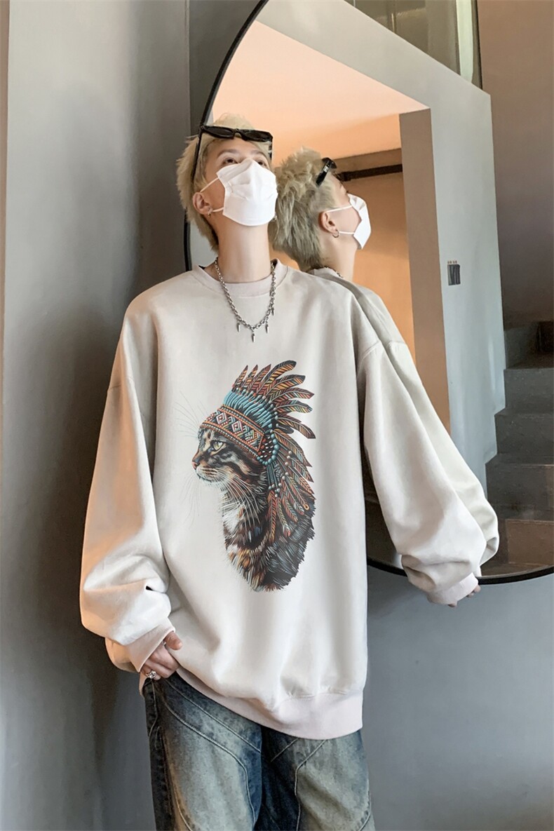 秋装复古美式水洗做旧重磅麂皮绒卫衣301B-JB1504-p45,男装卫衣,星座301B