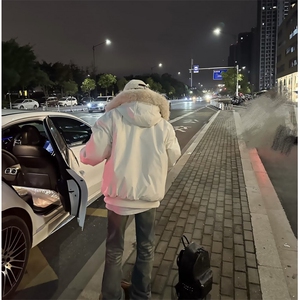 现货毛领连帽外套情侣派克服棉衣1408-MY25-P85(网图）图片