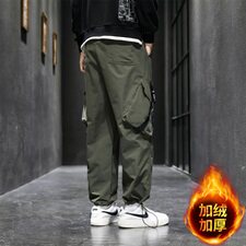 2020冬季新款加绒加厚大码男士休闲运动九分裤A438-2，男装休闲裤，电商A438