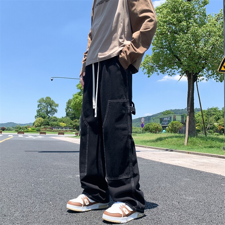 24秋季工装牛仔裤男宽松直筒简约裤子N381P58,男装牛仔裤,星座712