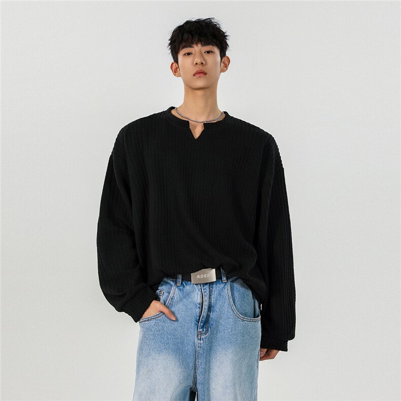 XZ809A/VL01/特P19无差价/控38深度库存美式V领长T恤卫衣,男装T恤,星座809A(原222-1)