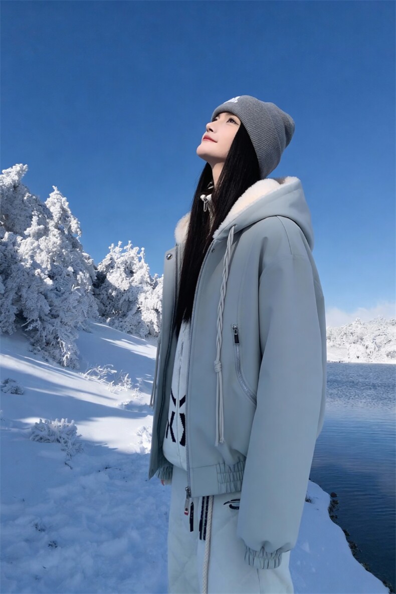 XZ514-2-25108-P110一体毛座山雕连帽棉服加厚保暖夹克冬季外套男,男装夹克,星座514-2(原B239)