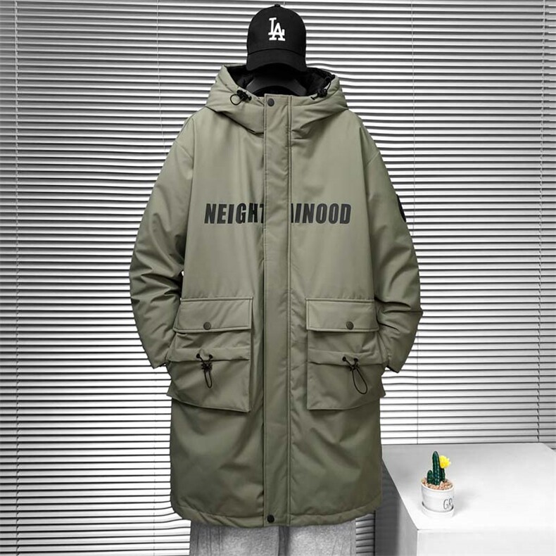 XZ402-2时尚工装户外长款白鸭绒羽绒服外套P330控468-YR2103货足,男装羽绒服,星座402-2