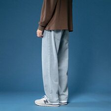 牛仔裤男宽松直筒2021新款秋冬潮流韩版牛仔长裤K601P50控68，男装牛仔裤，电商A102B