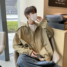 Wt053-P40夏季宽松型双拉链立领防晒服，男装夹克，星座1501-1