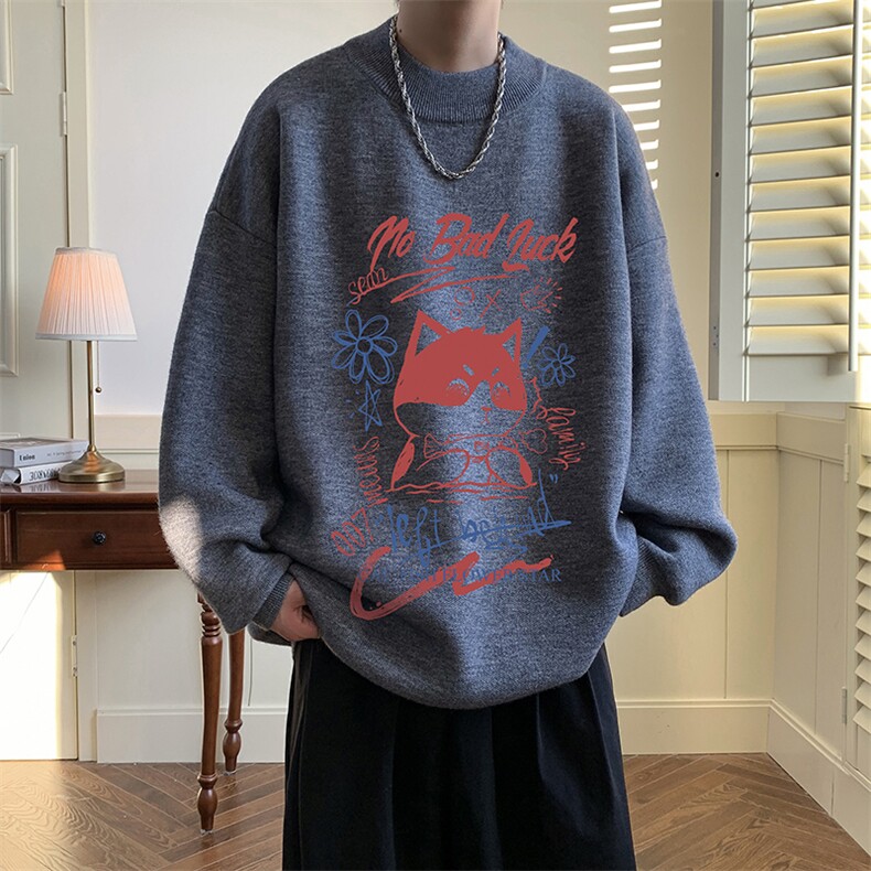 控68半高领毛衣男士大码针织衫男毛线衣男M18226-P45加绒款-P65,男装针织衫/毛衣,电商A040
