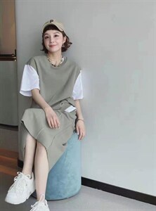 休闲两件套图片