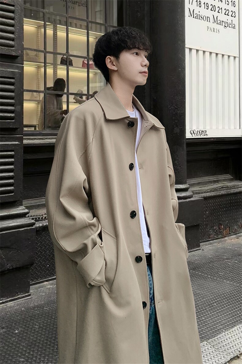 春季新款2026风衣高级感韩系长款外套男Q2589-TP95148,男装风衣,电商A102