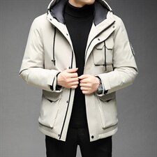 冬季新款中年男士休闲白鹅绒羽绒服保暖连帽外套潮HPHY2117-P368，男装羽绒服，电商B212（原钱塘6029）