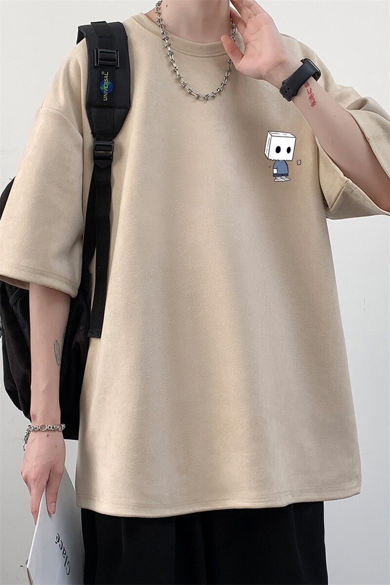 麂皮绒短袖t恤男大码半袖男JD82400-P25,男装T恤,电商A040