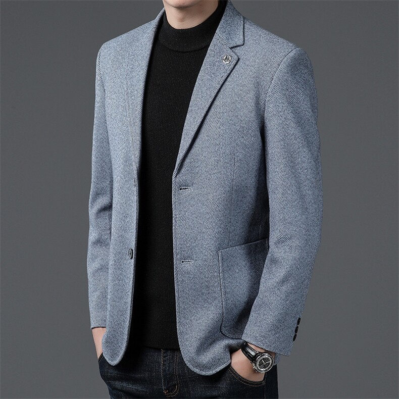 DZ62205钱塘2020-3冬季厚款商务休闲简约中年男士西服数据好P132,男装西服,钱塘207-3