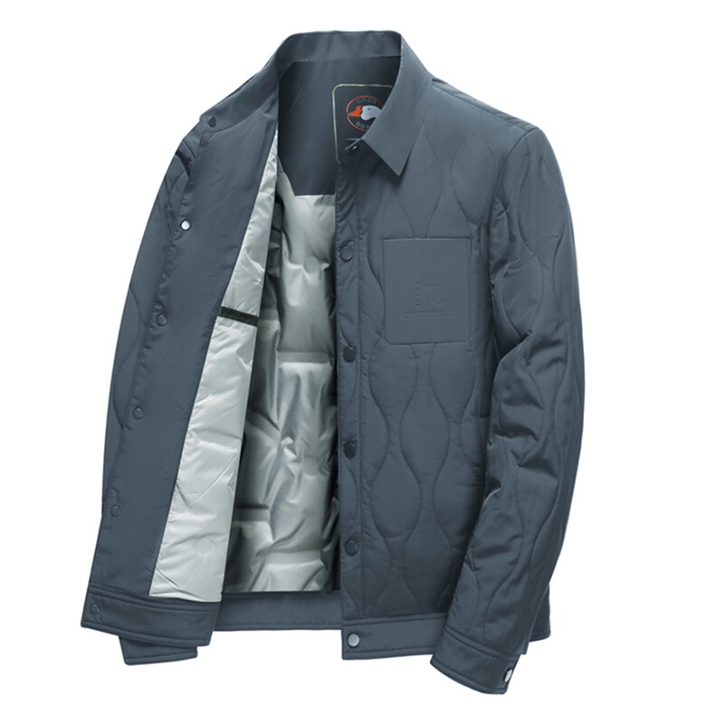 BAMJ-8982钱塘2020-2中年冬季厚款翻领简约商务百搭羽绒服P152,男装羽绒服,钱塘207-2